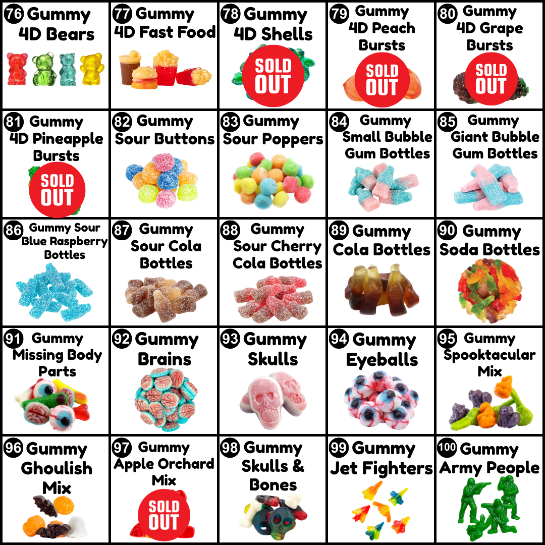 Custom Candy Mix (16 oz) - 1 lb Pick and Mix - Build your own Candy Bag - 8 Different Candies