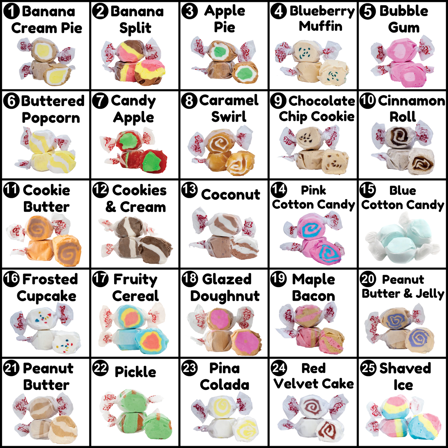 Custom Taffy Mix (10 oz) - Taffy Pick and Mix - Build your own Taffy Bag - 5 Different Taffies!