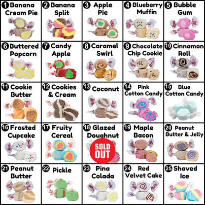 Custom Taffy Mix (16 oz) - 1 lb Taffy Pick and Mix - Build your own Taffy Bag - 8 Different Taffies!