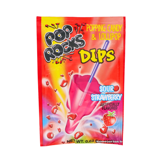 Pop Rocks Dips - Sour Strawberry (Best By Date: 6/30/25)