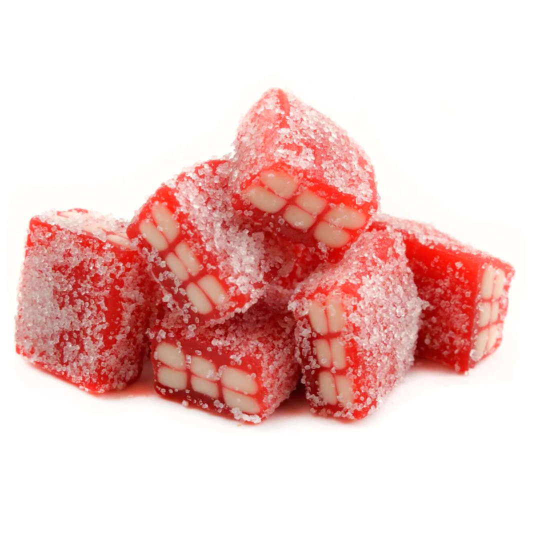 Sour Strawberry Filled Licorice Bricks (2 oz)