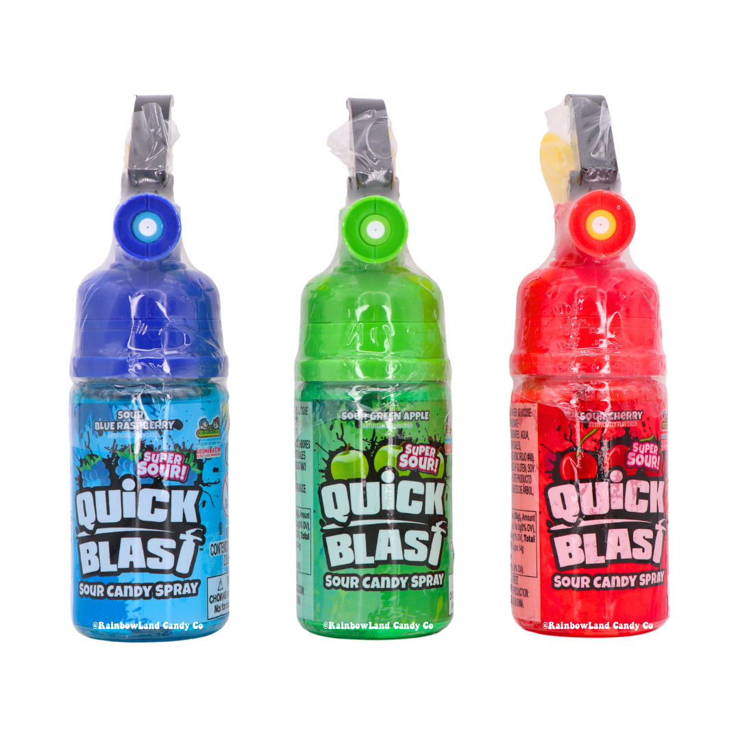Quick Blast Raspberry Spray Quick Blast Sour Spray Candy - Intense Sour Flavor Blast – RainbowLand ...