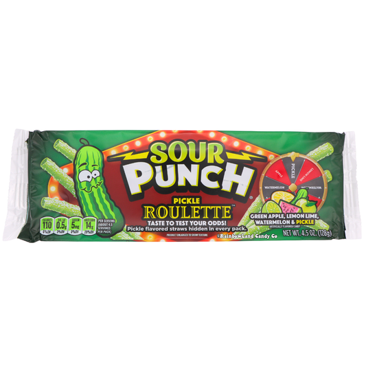Sour Punch Pickle Roulette Straws