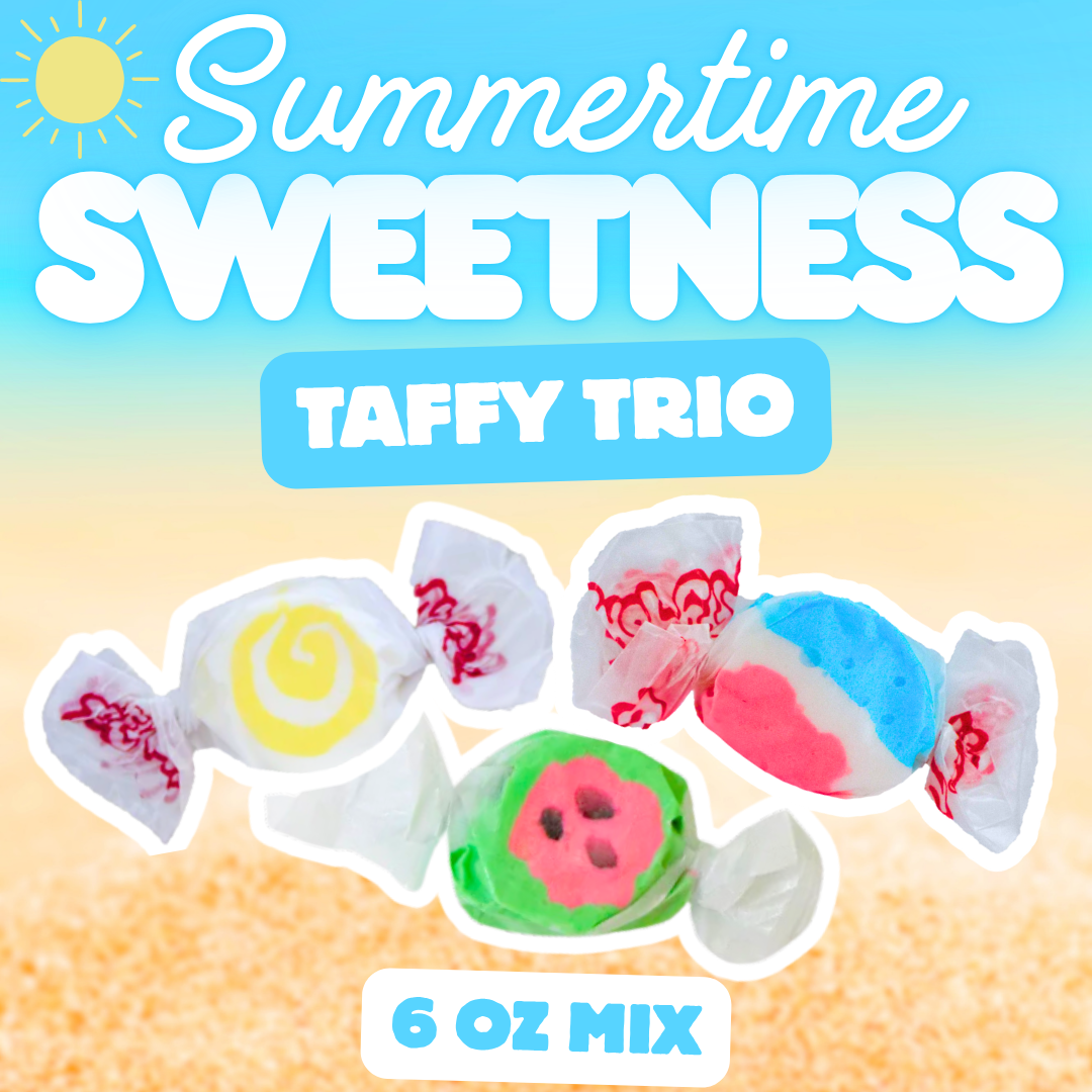 Summertime Sweetness Taffy Trio Mix | Rocket Pop, Pina Colada, & Watermelon 6 oz bag
