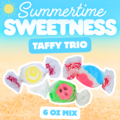 Summertime Sweetness Taffy Trio Mix | Rocket Pop, Pina Colada, & Watermelon 6 oz bag