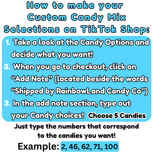 Custom Candy Mix (10 oz) - Pick and Mix - Build your own Candy Bag - 5 Different Candies