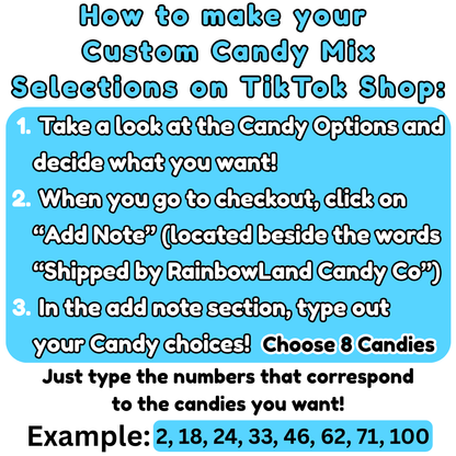 Custom Candy Mix (16 oz) - 1 lb Pick and Mix - Build your own Candy Bag - 8 Different Candies!