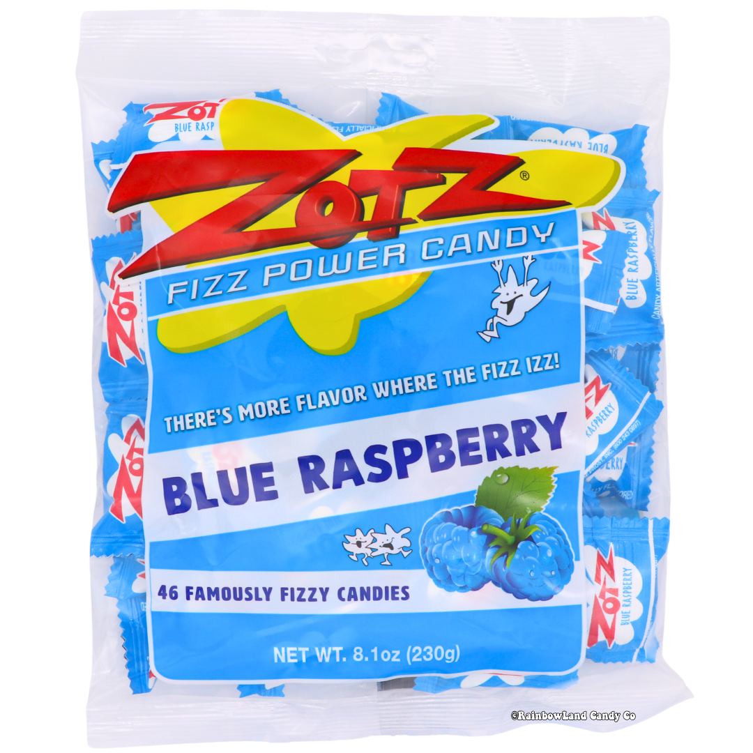 Zotz Blue Raspberry Bag - Chewy Candy with Fizzy Center 8.1 oz ...
