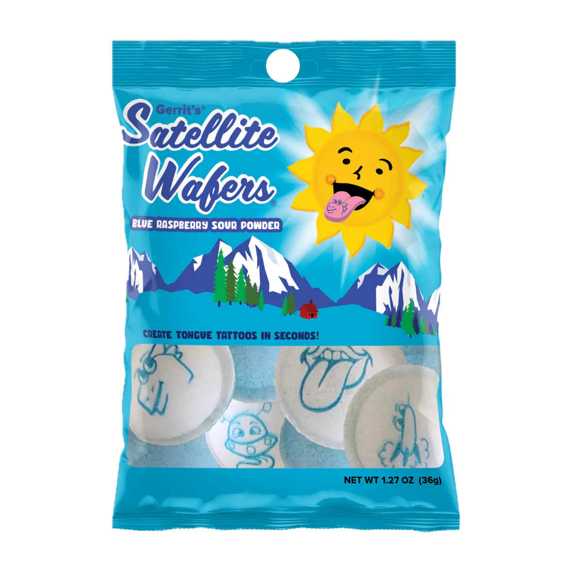 Wafers Raz Satellite Wafers Blue Raspberry – RainbowLand Candy Co