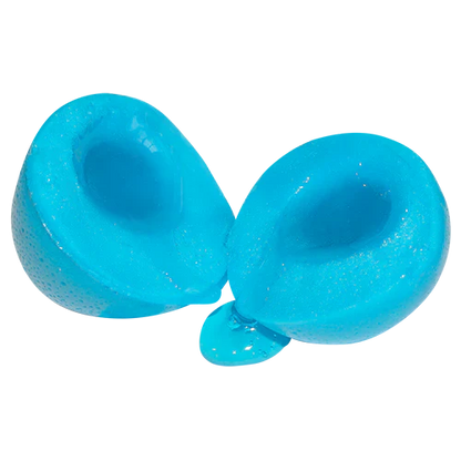Efrutti Burstin’ Blue Raspberry Gummies with liquid center, 4 pack.