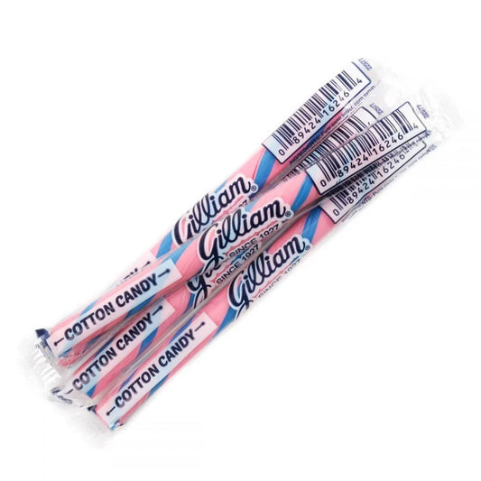 Candy stick with cotton candy flavor, individually wrapped for a nostalgic taste.