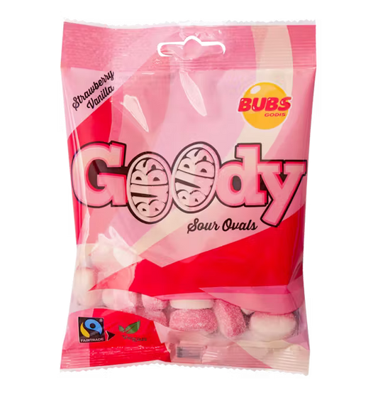 Bubs Strawberry & Vanilla Sour Ovals (from Sweden)