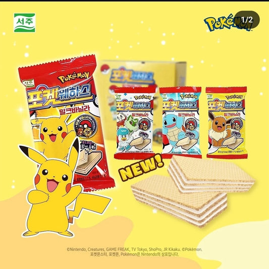 Pokemon Vanilla Wafer (from Korea) (one package)