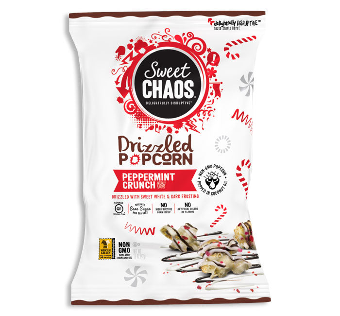 Sweet Chaos Drizzled Popcorn - Peppermint Crunch