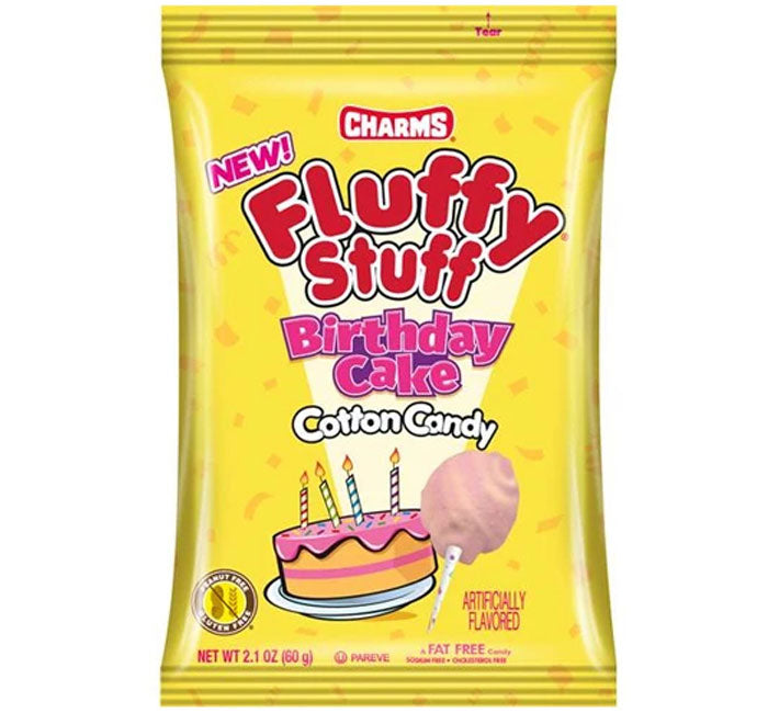 Charms Fluffy Stuff Birthday Cake Cotton Candy