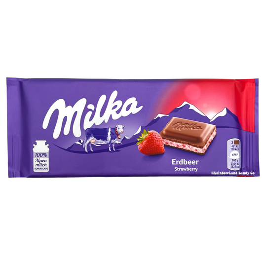 Milka Strawberry Milk Chocolate Bar (from Europe)