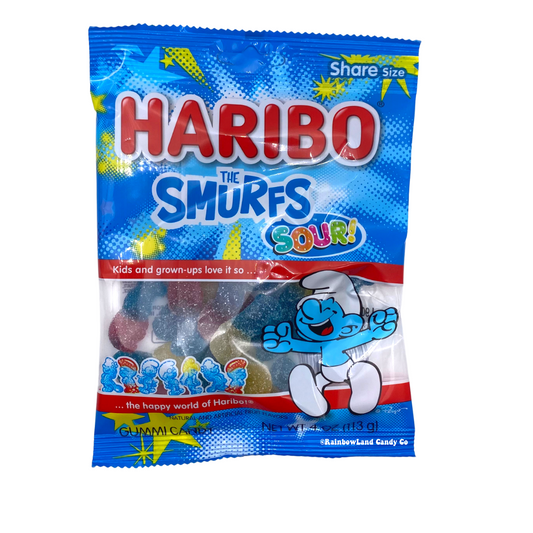 Haribo Sour Smurfs Gummies (Best by date: 5/31/24)