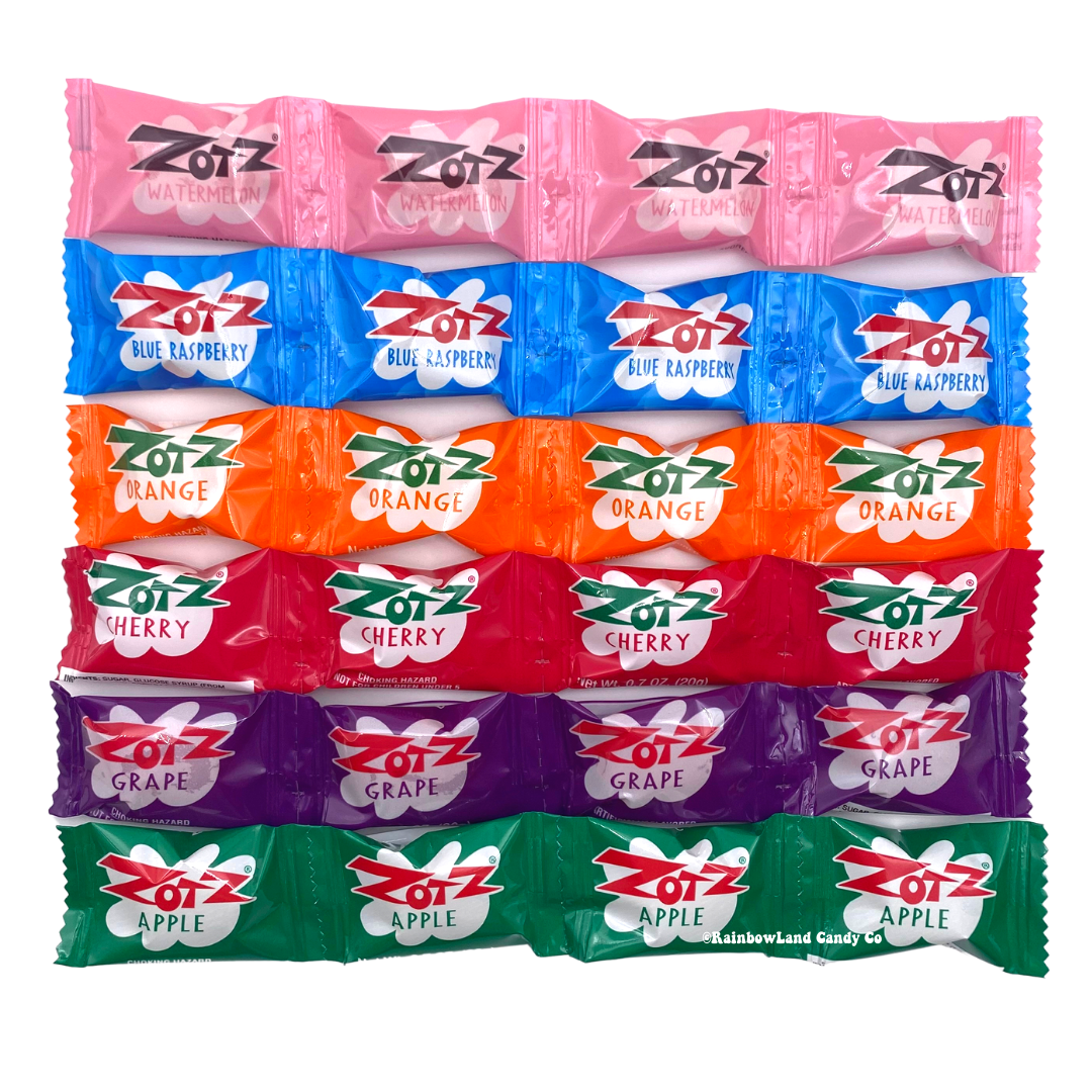Zotz Hard Candy with Fizzy Powder on the inside RainbowLand Candy Co