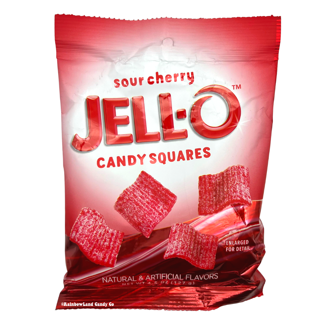 Jell O Candy Squares Sour Cherry – Rainbowland Candy Co