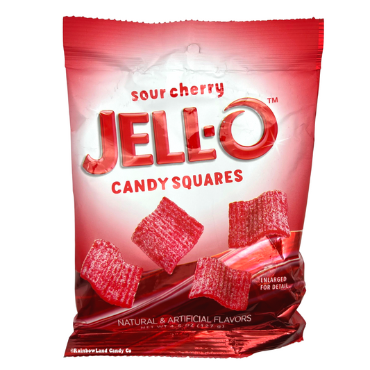 Jell-O Candy Squares - Sour Cherry (Best By Date: 6/13/24)