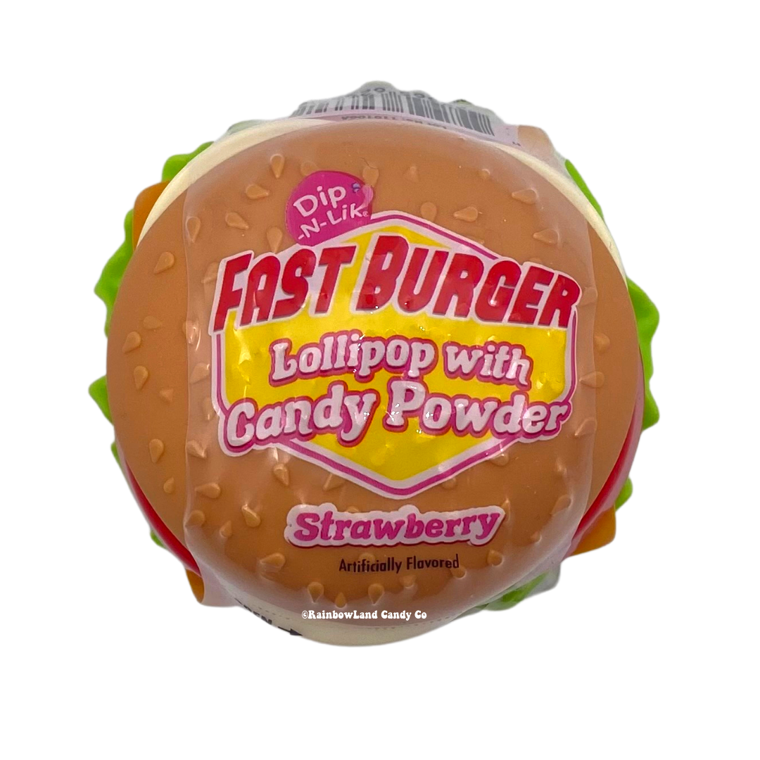 Fast Burger Lollipop With Candy Powder Dip-N-Lik
