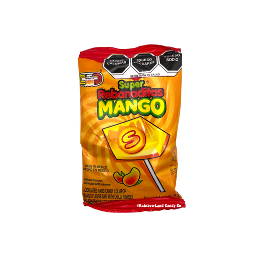 Super Rebanaditas Mango Lollipop w/ Chili Powder (Best By Date: 4/30/24)
