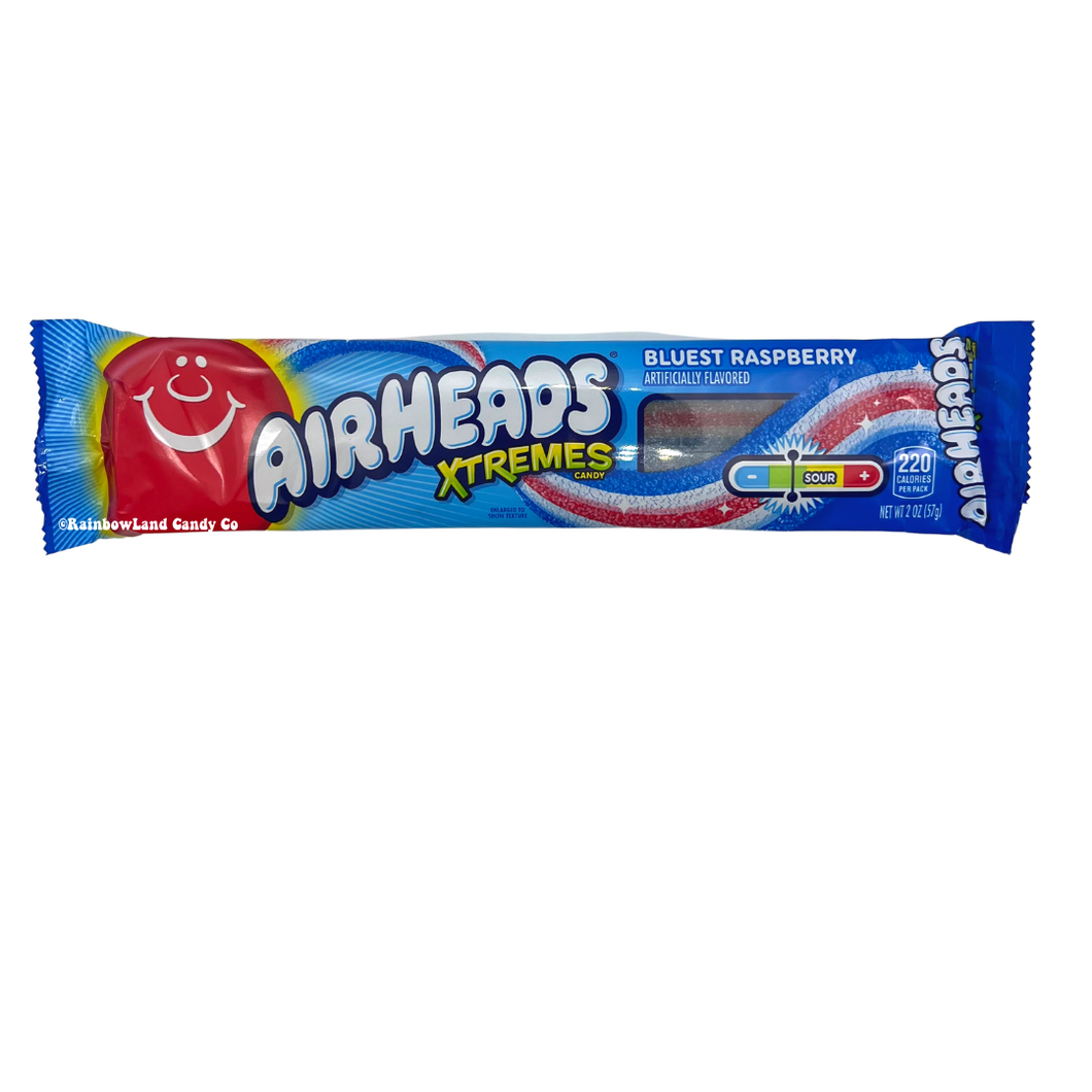 Airheads Xtremes Sour Belts - Bluest Raspberry – RainbowLand Candy Co