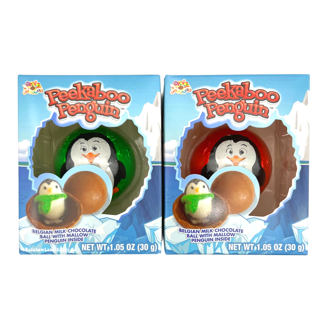 Peekaboo Penguin Chocolate Ball with Penguin Marshmallow inside (one)