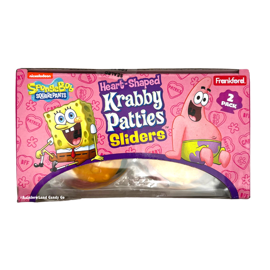 Krabby Patty Sliders Heart Shaped (2 pack)