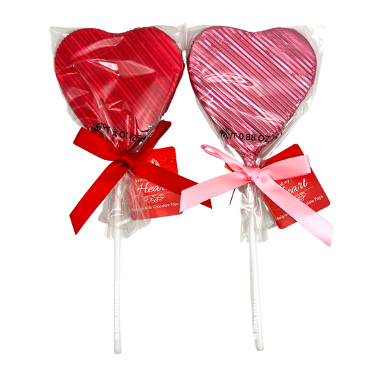 Wrapped Chocolate Heart Pop (one)