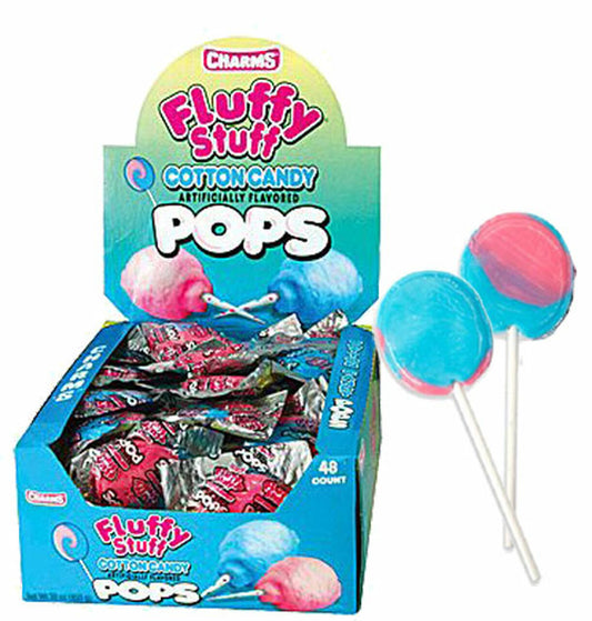 Charms Fluffy Stuff Cotton Candy Lollipop