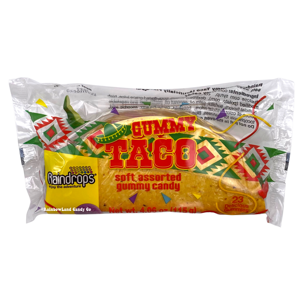 Raindrops Gummy Taco (Best By Date: 6-30-2023)