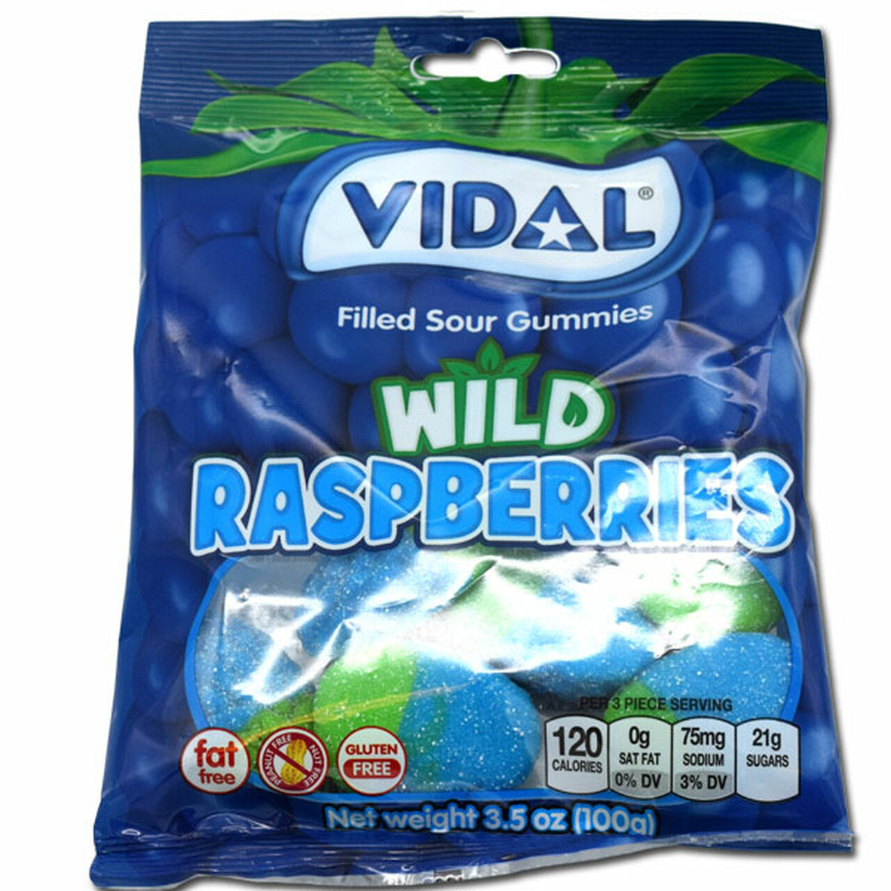 Gummy Sour Wild Raspberries (3.5 oz bag)