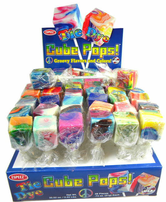 Tie Dye Cube Lollipop