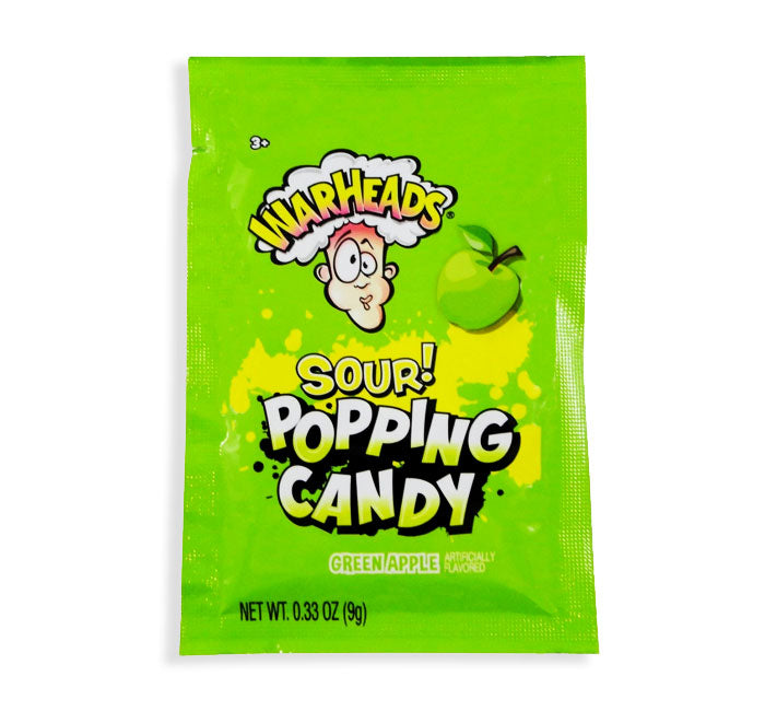 WarHeads Sour Popping Candy - Sour Green Apple
